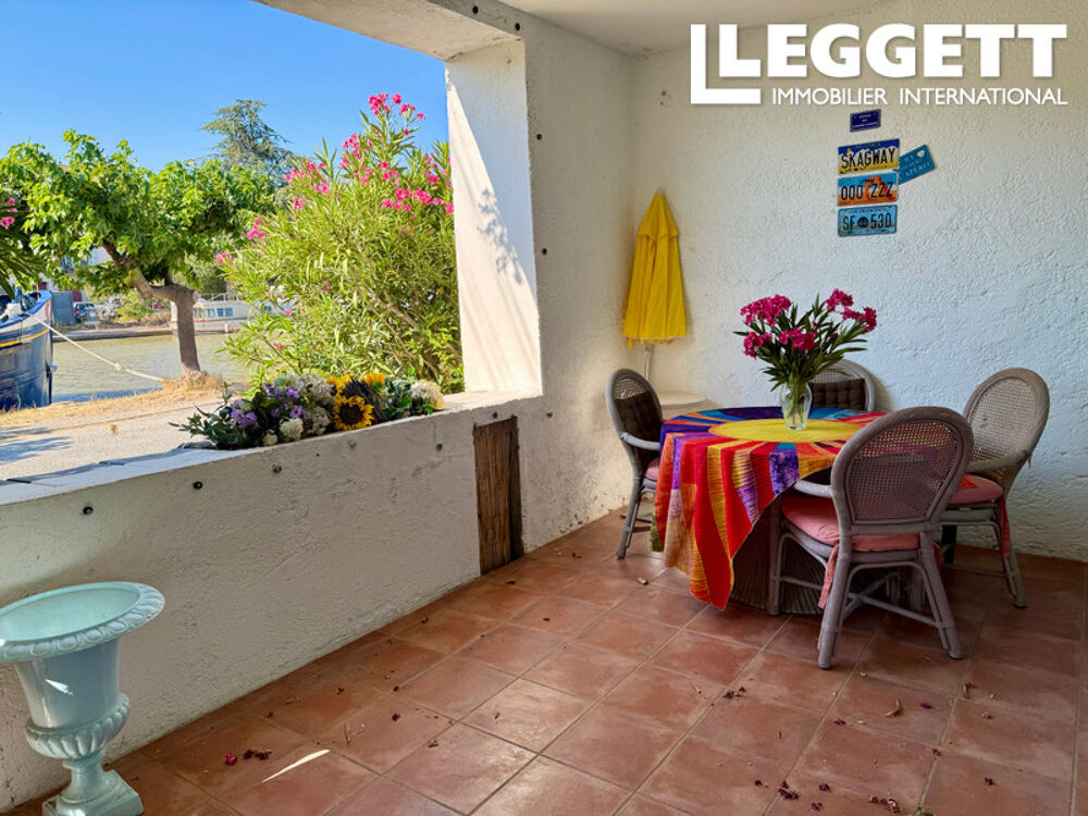 Vente Appartement <br />SOUS OFFRE<br />Appartement  au rez-de-chaussée, au bord du Canal . 3 chambres, garage, petit jardin Homps