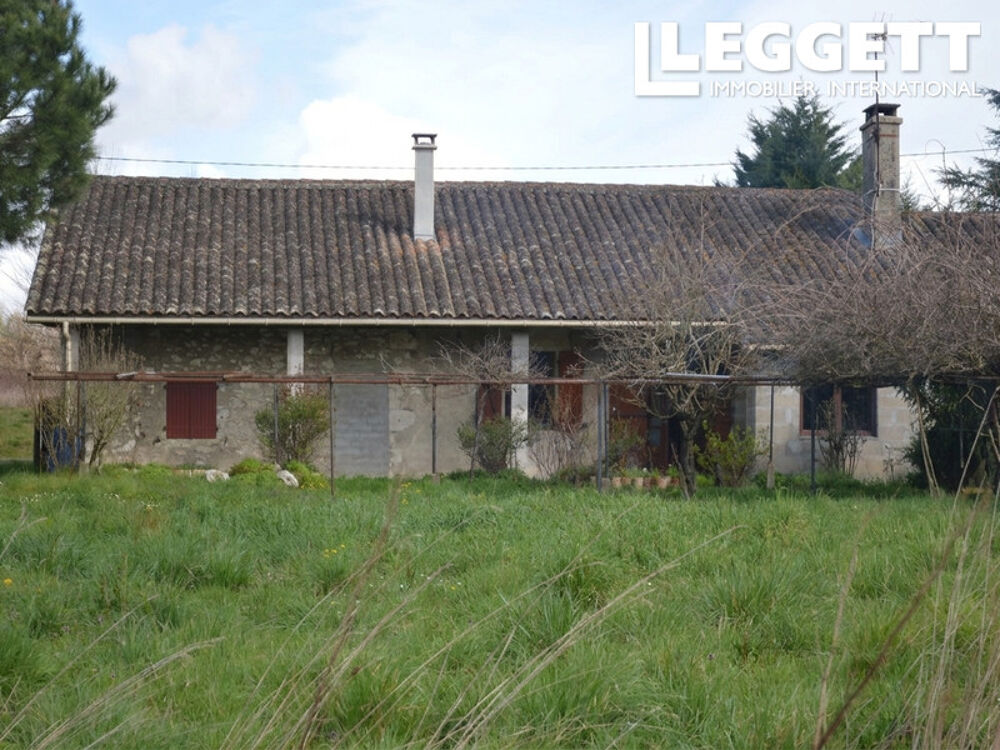 A 5 minutes de DURAS, Gros potentiel pour cette maison en pierre à restaurer avec son jardin arboré et clôturé