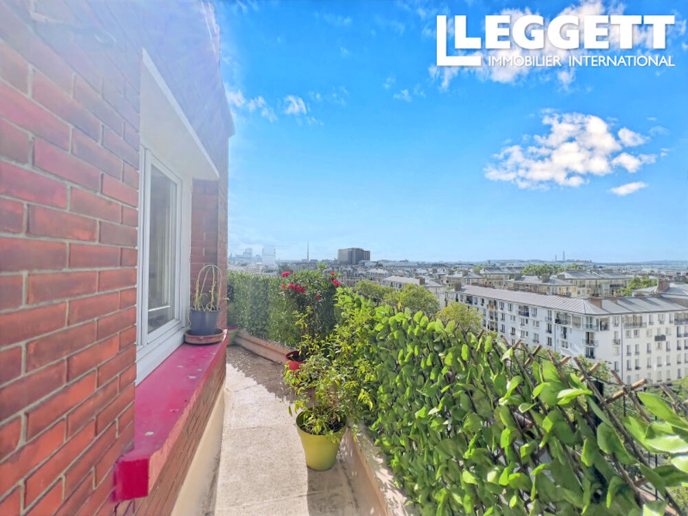 Vente Appartement PARIS 18, Clignancourt, appart 2P (T2) à rénover 51m2+20m2 terrasse, 9e étage avec vue panoramique plein ciel Paris 18