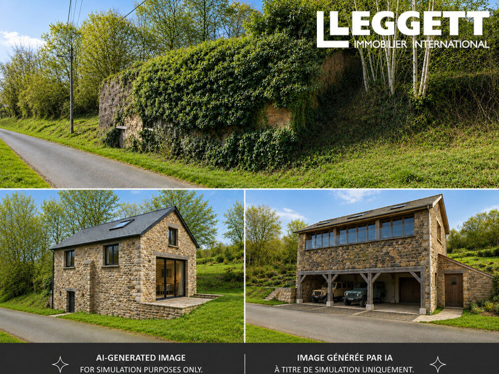 Beau terrain avec une grange en ruine avec CU