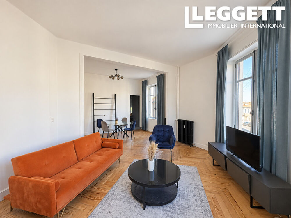 Appartement T3 de caractère vendu meublé avec cave, proche de la Bastide de Carcassonne