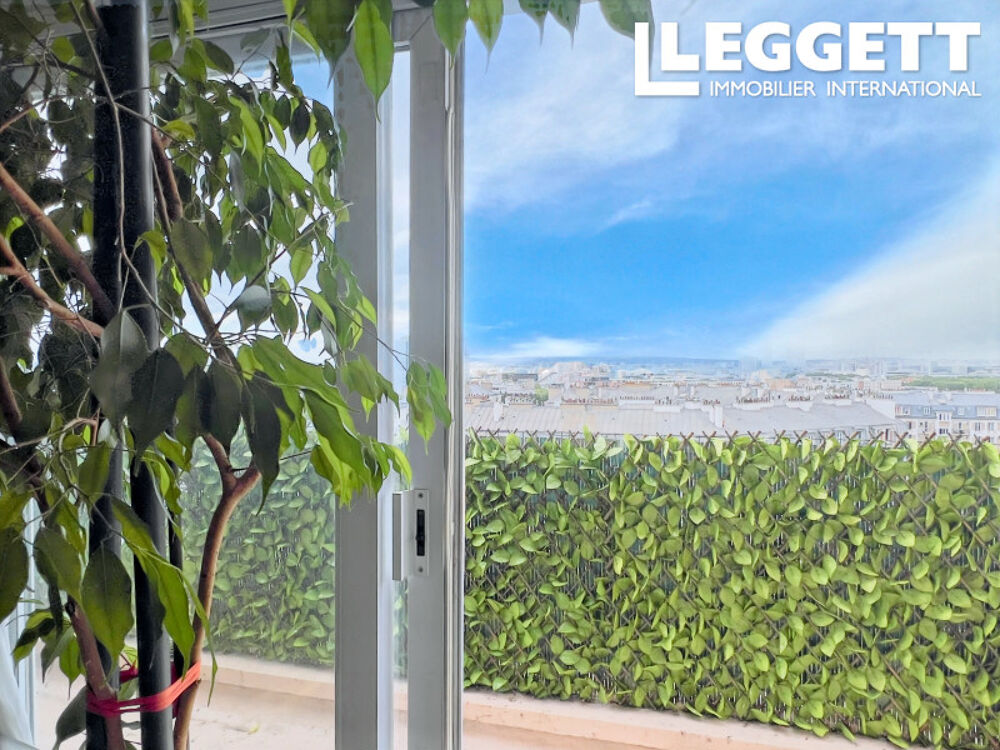 Vente Appartement PARIS 18, Clignancourt, appart 2P (T2) à rénover 51m2+20m2 terrasse, 9e étage avec vue panoramique plein ciel Paris 18