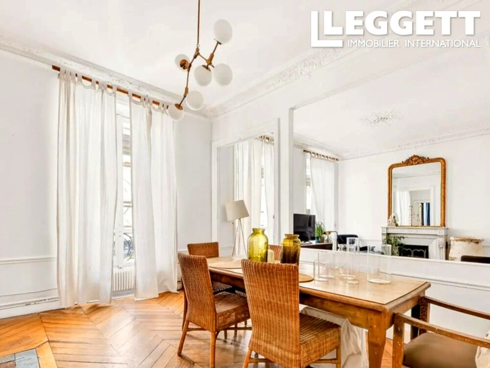 Vente Appartement 75004, ÎLE SAINT-LOUIS, un appartement élégant (4 pièces - 2 chambres) au 1er étage offrant 91,3 m² Paris 4