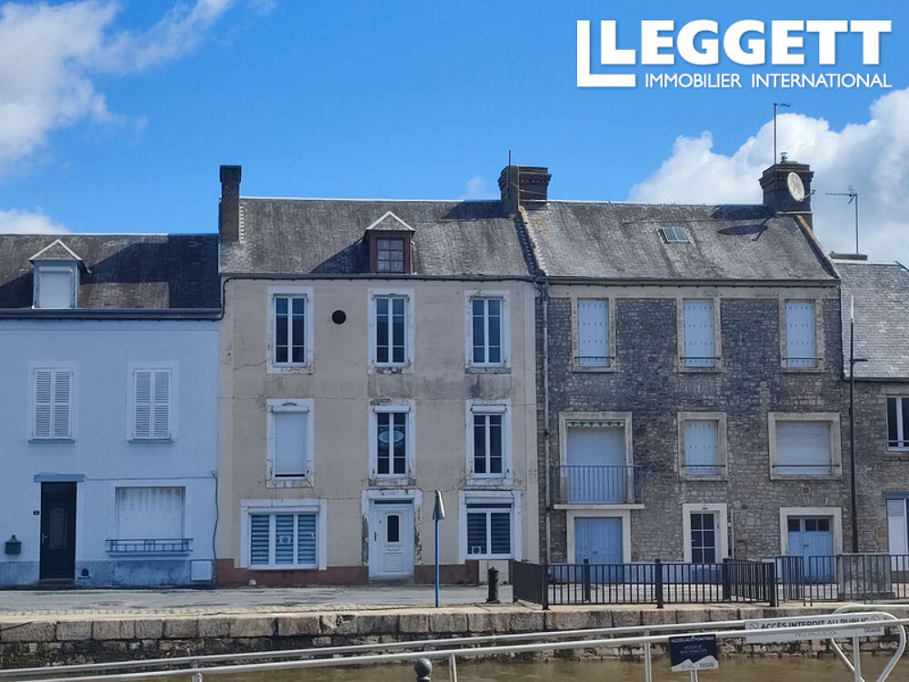 Vente Maison Maison de ville sur les quais d?Isigny-sur-Mer avec studio, 10 pièces, grenier. PROJET DE RÉNOVATION Isigny-sur-mer