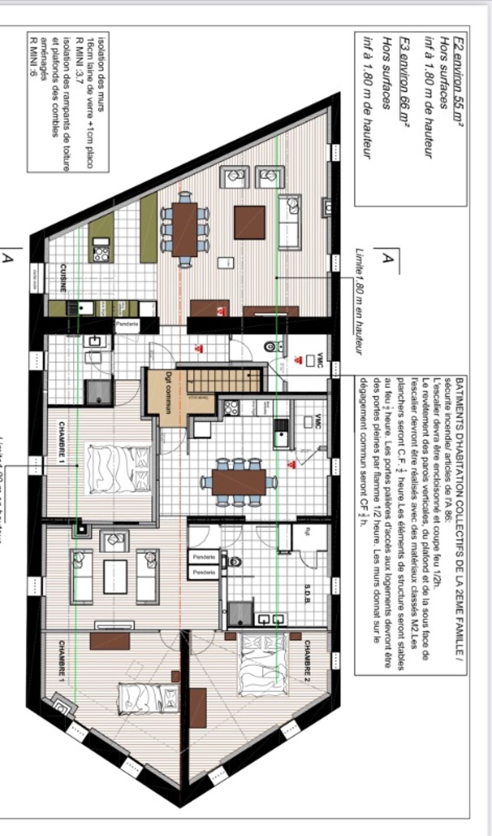 Vente Appartement Plateau  amnager / F2 55 m2 environ La ricamarie