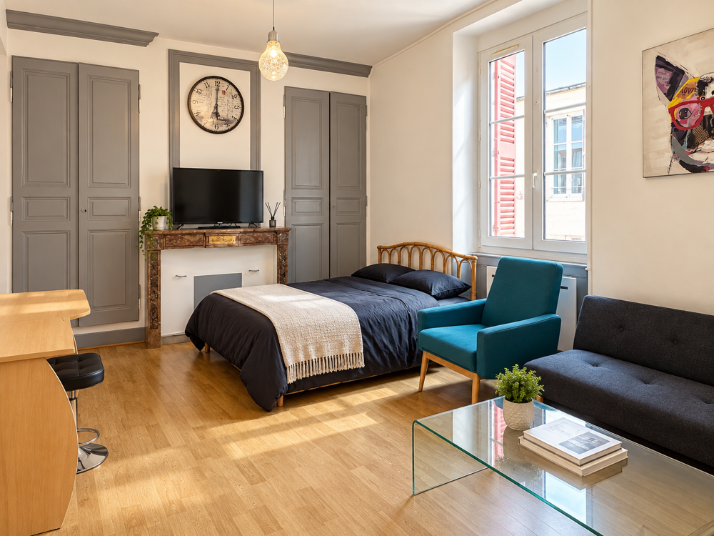 Location Appartement T2 meublé équipé, Bourg Centre Bourg-en-bresse