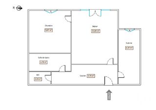  Appartement � louer 2 pi�ces 42 m�