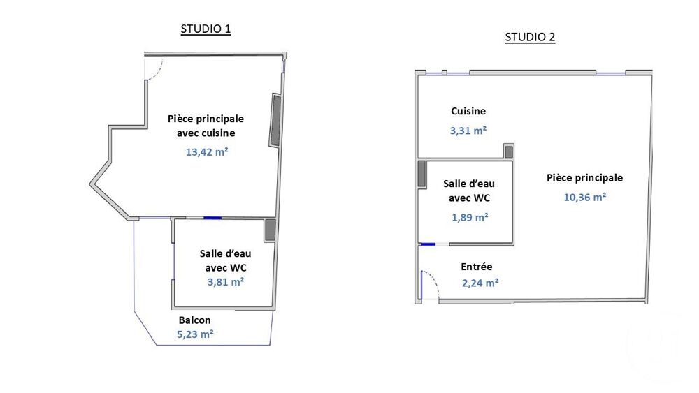 vente Appartement - 2 pièce(s) - 35 m² Colombes (92700)