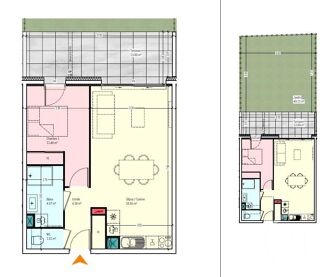  Appartement � vendre 2 pi�ces 48 m�