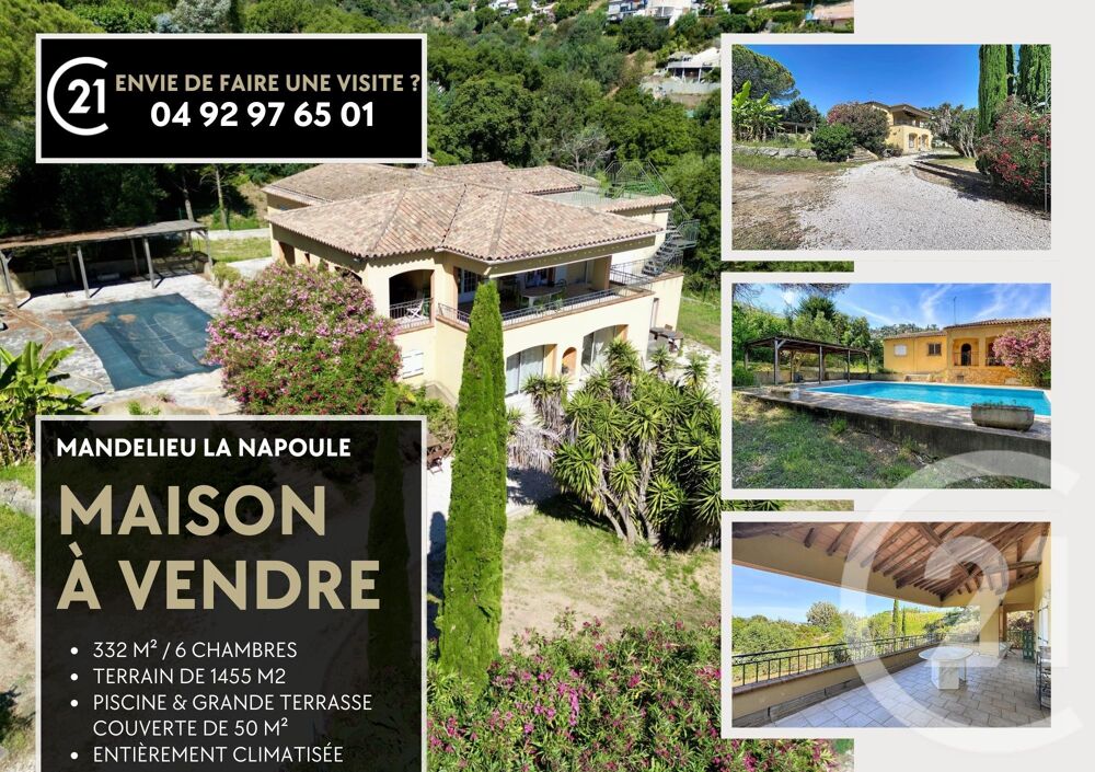 vente Maison - 7 pièce(s) - 332 m² Mandelieu-la-Napoule (06210)