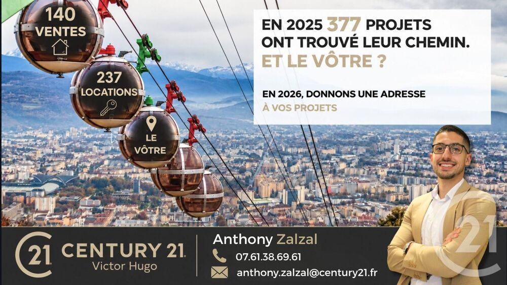 vente Appartement - 3 pièce(s) - 55 m² Grenoble (38100)