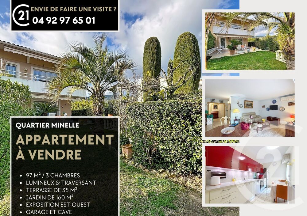 vente Appartement - 4 pièce(s) - 97 m² Mandelieu-la-Napoule (06210)