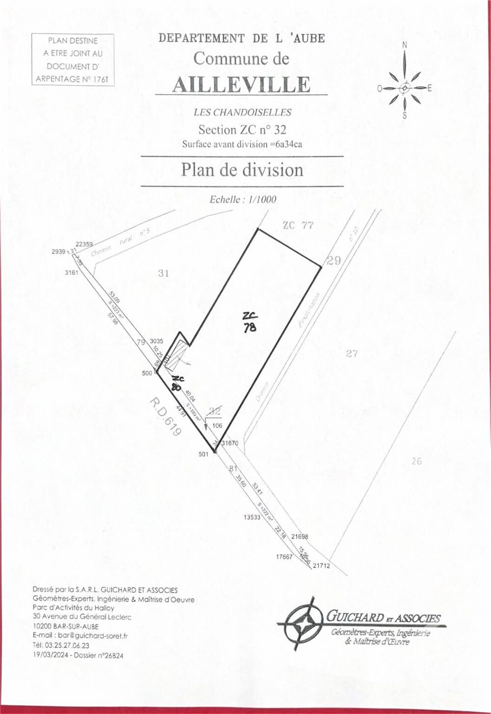 vente Terrain - 3246 m² Ailleville (10200)