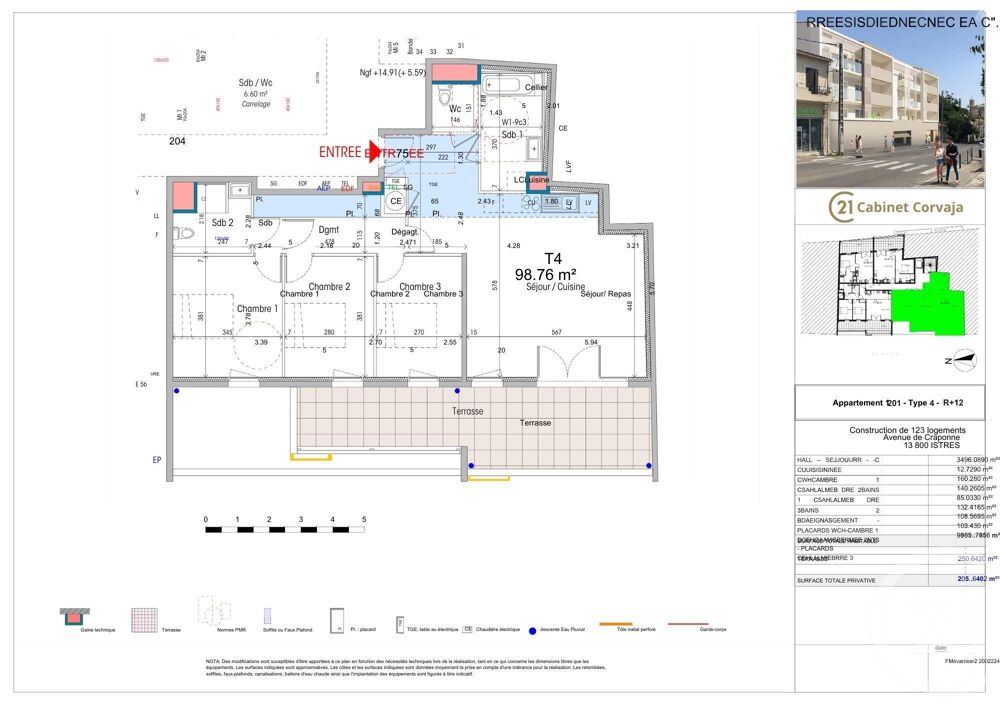 À VENDRE APPARTEMENT T4 NEUF AVEC TERRASSE ET GARAGE C....