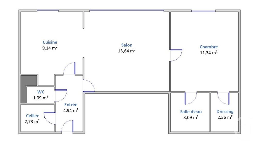vente Appartement - 2 pièce(s) - 48 m² Colombes (92700)