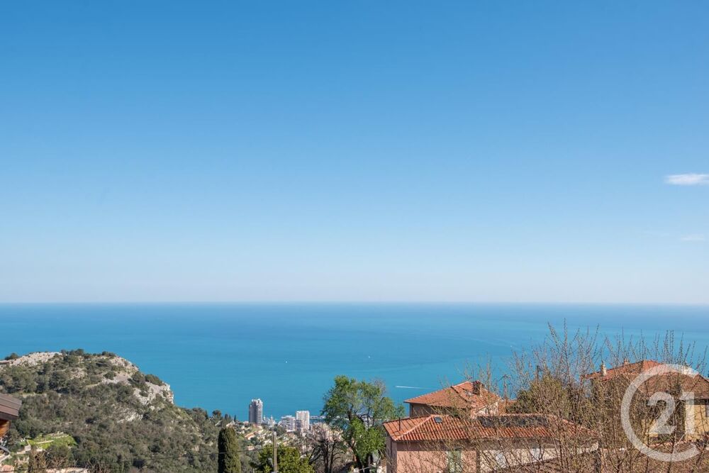Superbe grand 2 pièces, La Turbie, avec terrasse vue mer....