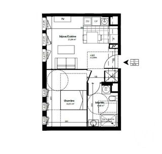  Appartement à louer 2 pièces 39 m²