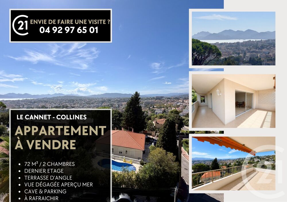 LE CANNET - Collines Appartement 3 pièces en de....