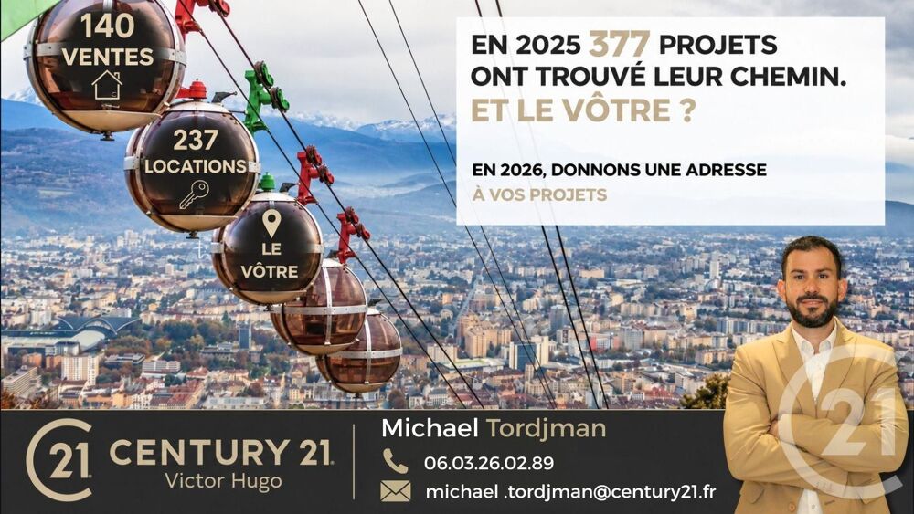 vente Appartement - 2 pièce(s) - 59 m² Grenoble (38000)