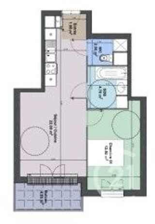  Appartement à vendre 2 pièces 43 m²