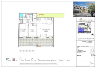  Appartement � vendre 3 pi�ces 71 m�