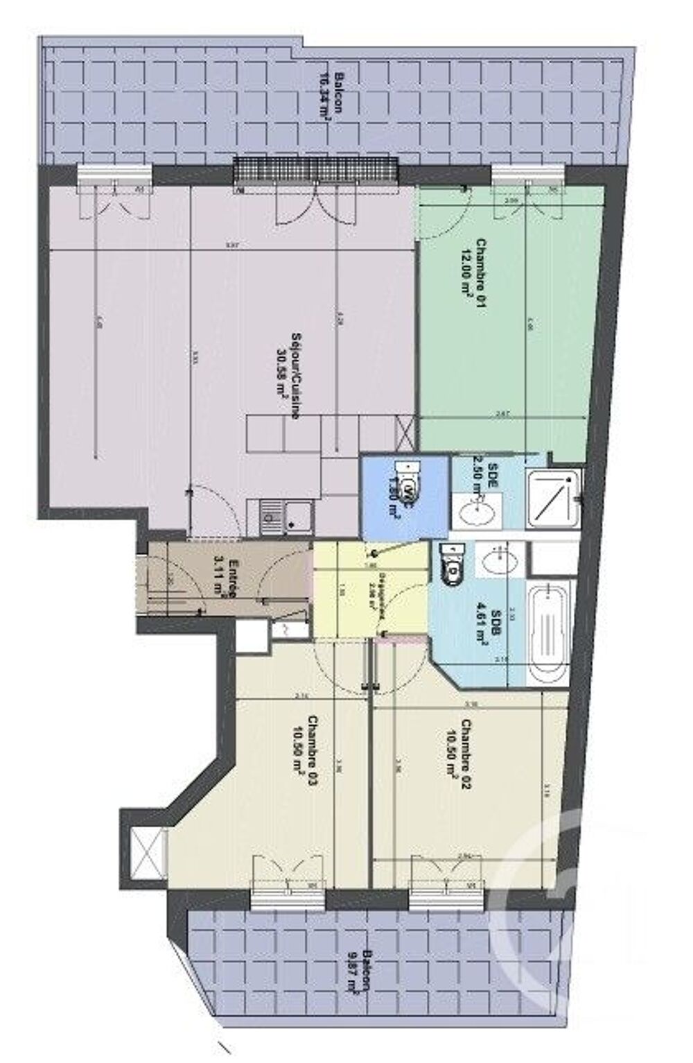 vente Appartement - 4 pièce(s) - 78 m² Thiais (94320)