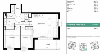 vente Appartement - 3 pièce(s) - 72 m² Villenave-d'Ornon (33140)