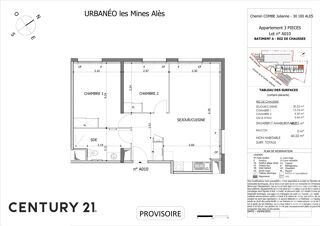  Appartement � vendre 3 pi�ces 61 m�