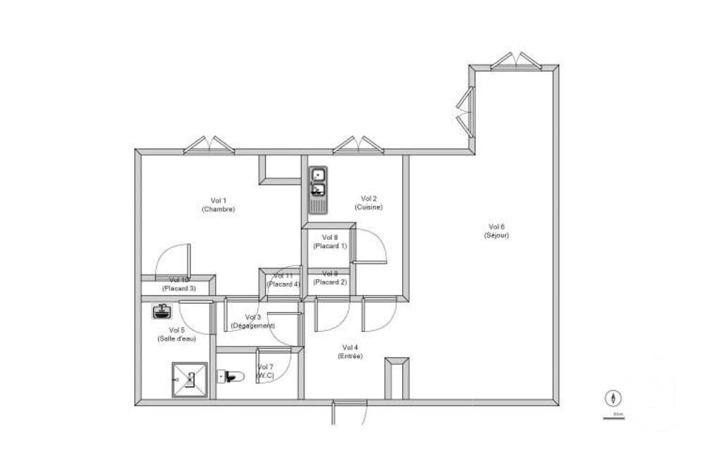 vente Appartement - 2 pièce(s) - 54 m² Rennes (35000)