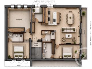  Appartement à vendre 4 pièces 117 m²