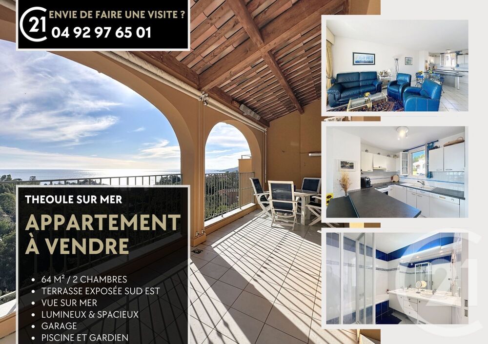 vente Appartement - 3 pièce(s) - 63 m² Théoule-sur-Mer (06590)