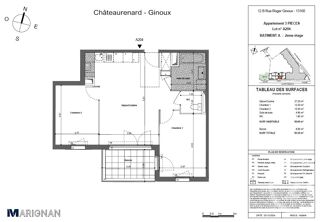  Appartement � vendre 3 pi�ces 63 m�