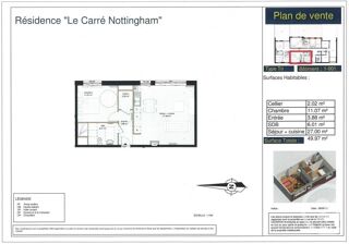  Appartement � vendre 2 pi�ces 50 m�