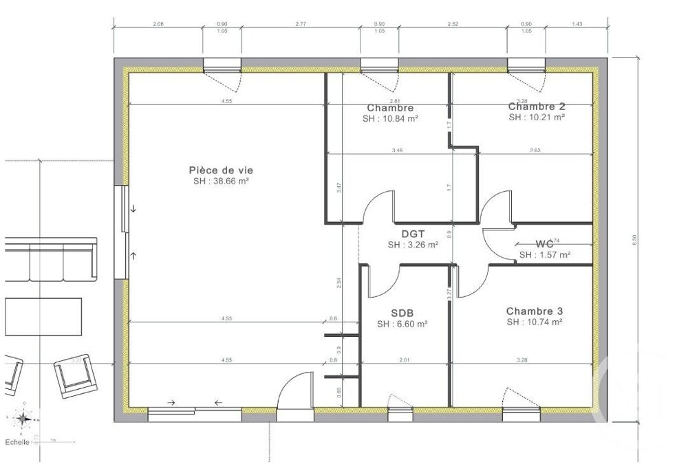vente Terrain - 1085 m² Montmerle-sur-Saône (01090)