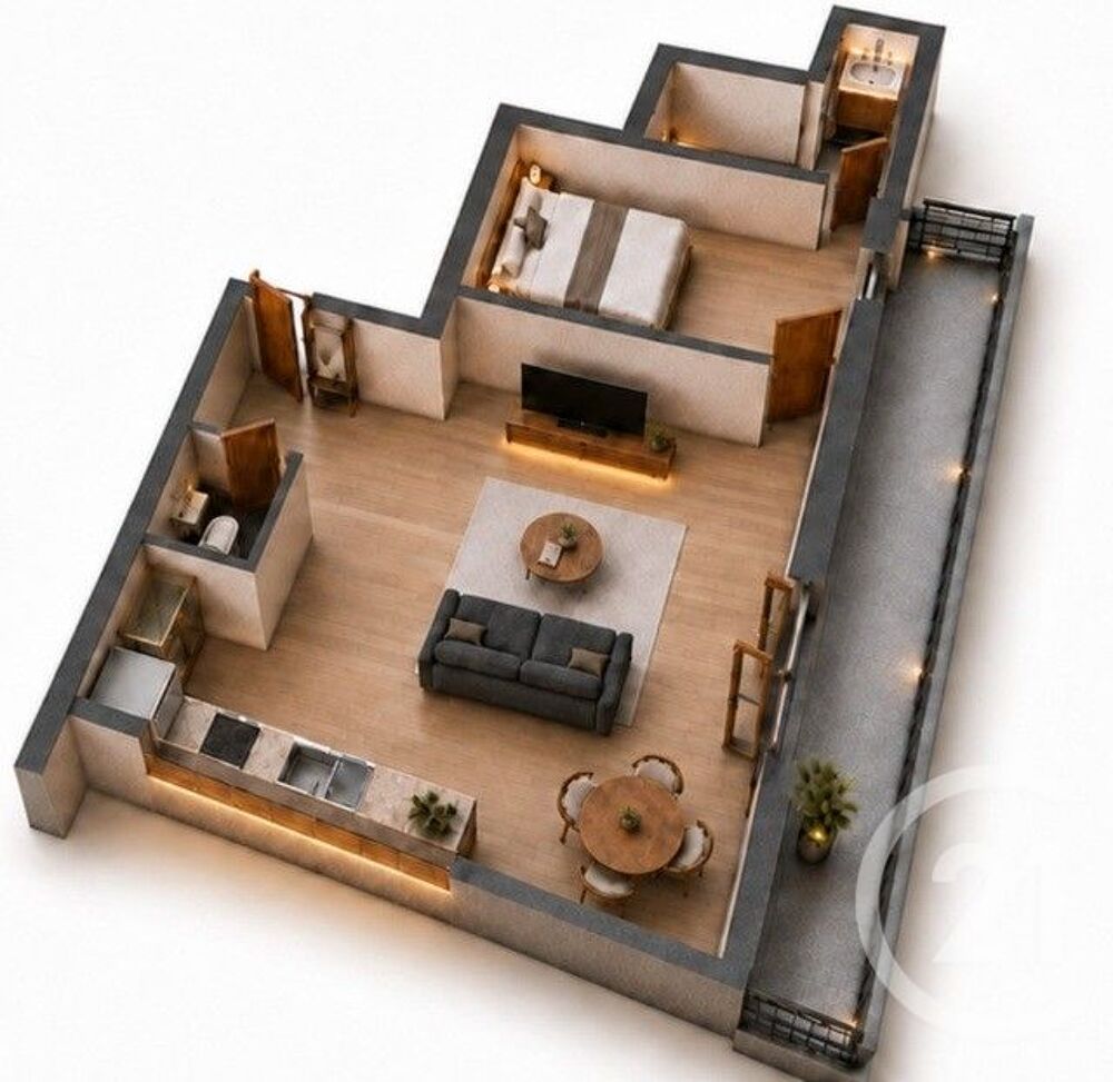 vente Appartement - 2 pièce(s) - 44 m² Thiais (94320)