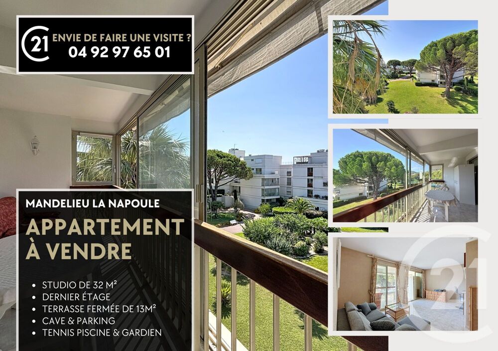 vente Appartement - 1 pièce(s) - 32 m² Mandelieu-la-Napoule (06210)