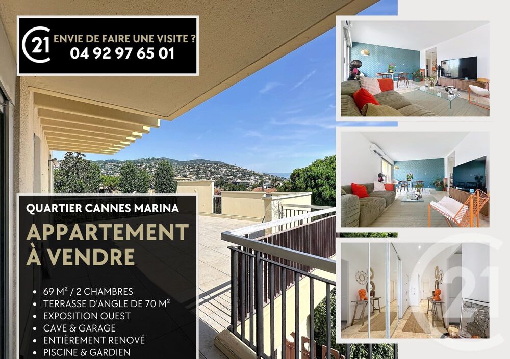 vente Appartement - 3 pièce(s) - 69 m² Mandelieu-la-Napoule (06210)