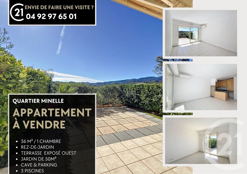 vente Appartement - 2 pièce(s) - 36 m² Mandelieu-la-Napoule (06210)