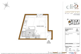  Appartement � vendre 1 pi�ce 27 m�