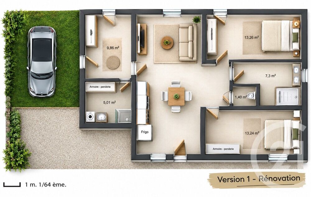 vente Maison - 3 pièce(s) - 88 m² Châteaurenard (13160)