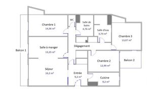  Appartement � vendre 5 pi�ces 110 m�