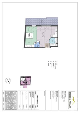  Appartement à vendre 2 pièces 44 m²
