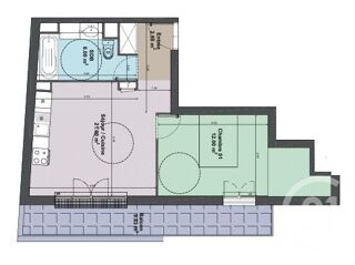  Appartement à vendre 2 pièces 44 m²