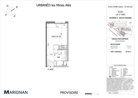   Vente Appartement Appartement - 1 pi�ce(s) - 18 m�