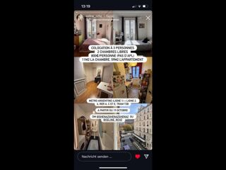  Colocation � louer 3 pi�ces 60 m�