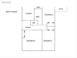  Colocation � louer 3 pi�ces 59 m�