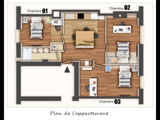  Colocation � louer 4 pi�ces 60 m�