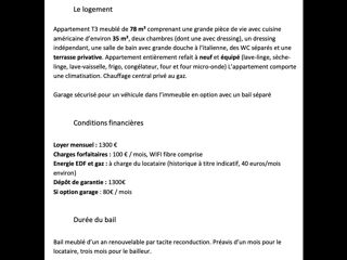  Colocation � louer 3 pi�ces 78 m�