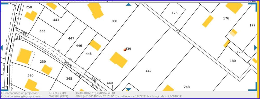 Vente Terrain Terrain constructible viabilis� 1800 m�  Villiers-sur-Morin Villiers sur morin