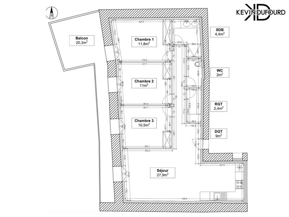 Vente Appartement Appartement A RENOVER 80 m² + balcon à AUBENAS Aubenas
